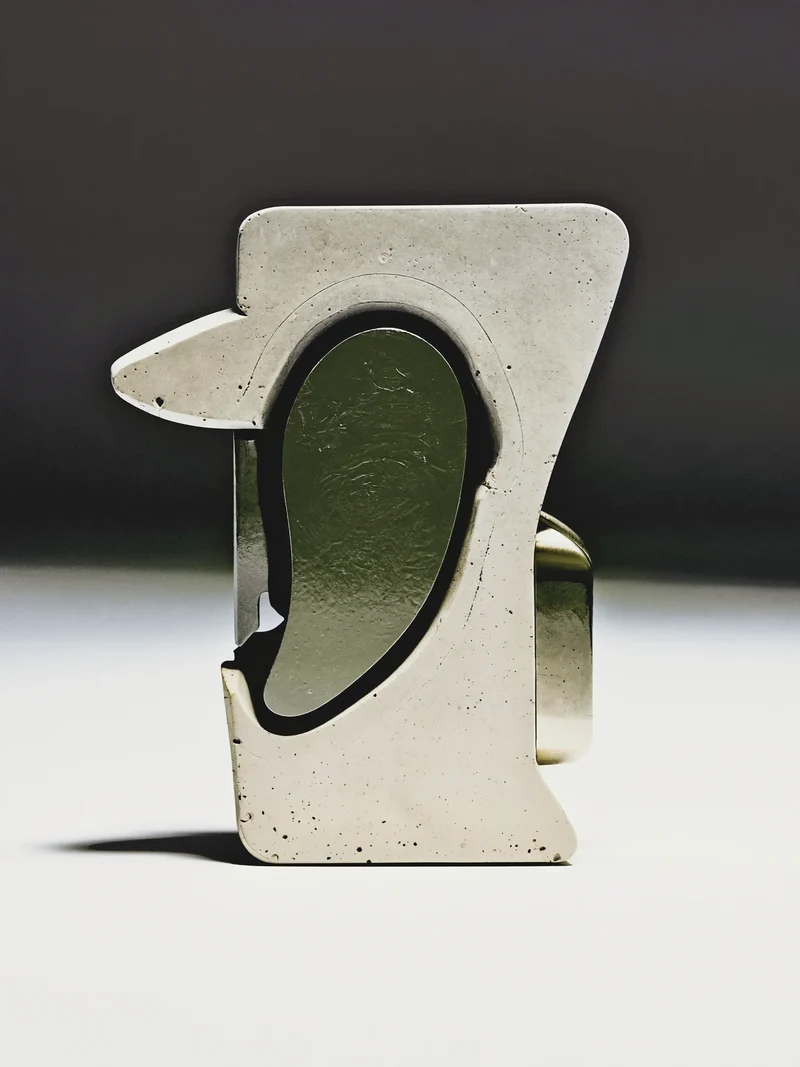 Illustrazione del concept di diffusore portatile scultoreo